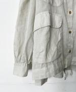 コットンラミースラブローン　シャツジャケット